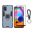 Set protectie 2 in 1 pentru Samsung Galaxy A31 cu husa hybrid antisoc 