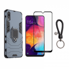 Set protectie 2 in 1 pentru Samsung Galaxy A01 cu husa hybrid antisoc 