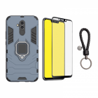 Set protectie 2 in 1 pentru Huawei Mate 20 Lite cu husa hybrid antisoc