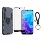 Set protectie 2 in 1 pentru Huawei Y5 2019 cu husa hybrid antisoc cu s