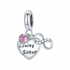 Talisman Charm Argint 925 Krassus Love You Sis pentru bratara sau pand