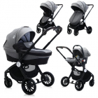 Carucior Set 3 in 1 Ramona Steel Grey