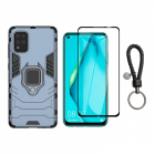 Set protectie 2 in 1 pentru Huawei P40 Lite cu husa hybrid antisoc cu 