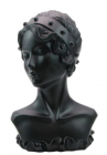 Bust din rasina de culoare neagra prezentare bijuterii WZ4589