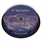 DVD R 8 5GB Double Layer 8x Matt Silver spindle 10 buc
