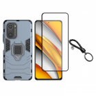 Set protectie 2 in 1 pentru Xiaomi Poco F3 Redmi K40 Redmi K40 Pro Red