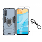 Set protectie 2 in 1 pentru Oppo Reno 3 Pro cu husa hybrid antisoc cu 