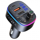 Modulator FM Techstar R T65 Bluetooth 5 0 Voltaj Baterie USB QC 3 0 18