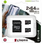 Card Canvas Select Plus R100 64GB MicroSDHC Clasa 10 UHS I U1 Two Pack