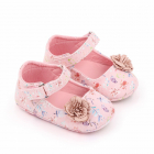Pantofiori roz pentru fetite Frunzulite colorate