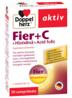 DOPPELHERZ AKTIV FIER VITAMINA C HISTIDINA ACID FOLIC 30 COMPRIMATE