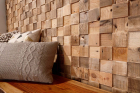 Panouri decorative din lemn reciclat Reclaimed Cube 7 pl ci 21 5x50 5c