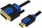 Cablu video Logilink HDMI Male DVI D Male 5m negru