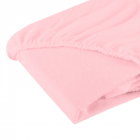 Cearsaf cu elastic din frotir roz 120x60 cm