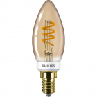 Bec LED lumanare Philips E14 3 5 15W gold lumina calda 2000 K