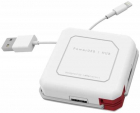 Hub mini USB 2 0 cu 4 porturi alb rosu Allocacoc