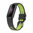 Curea sport din silicon model dual color pentru Fitbit Luxe negru verd