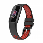 Curea sport din silicon model dual color pentru Fitbit Luxe negru rosu