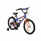 Bicicleta pentru baieti cu roti ajutatoare Byox Master Prince Blue 20 