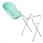 Set cadita 86 cm Suport universal metalic Iepuras verde