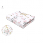 Cearceaf cu elastic 120X60 cm Sweet Deer Pink MimiNu