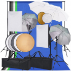 Set studio foto cu lumini softbox umbrele fundal i reflector