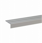 Profil aluminiu pentru treapta autoadeziv S46 Argintiu 10x25mm 3 m