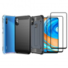 Set protectie 5 in 1 pentru Xiaomi Redmi 9A 9AT 9A Sport cu 3 huse ant