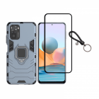 Set protectie 2 in 1 pentru Xiaomi Redmi Note 10 Pro cu husa hybrid an