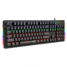 Tastatura gaming mecanica Bermuda Iluminare Rainbow Black