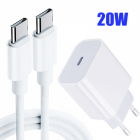 Set 2 in 1 20W si Power Delivery cu incarcator USB Type C si cablu de 