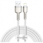 Cablu de date Cafule Metal USB Lightning 18W 2 4A 2m Alb