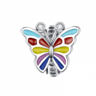 Talisman charm argint 925 KRASSUS Colourful Butterfly pentru bratara s