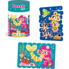 Set puzzle uri din betisoare Sirena si Calut de mare 16 piese