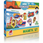 Set magnetic Mijloace de Transport cu Plansa magnetica inclusa 22 pies
