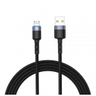 Cablu de date TLL155353 MicroUSB USB 1 2m LED Black