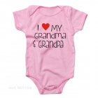 Body roz pentru fetite I love grandma and grandpa
