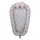 Baby nest din cocos Dancing Bunny grey