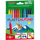 Creioane cerate din plastic cutie carton 12 culori cutie Plasti ALPINO