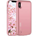 Husa Baterie Ultraslim iPhone X iUni Joyroom 3500mAh Rose Gold