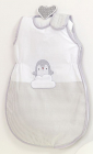 Sac de dormit din bumbac cu broderie pentru bebelusi Pinguin 80 cm