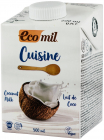 Crema vegetala bio pentru gatit pe baza de cocos 500ml Ecomil Cuisine
