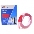 3D Label Tape 9 mm x 3 m Plastic glossy red