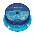 Verbatim CD R cake box 25 700MB 52x Crystal DataLife AZO
