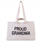 Geanta Childhome Proud Grandma alb