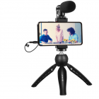 Accesoriu Camera Video de Actiune cu microfon si suport pentru telefon