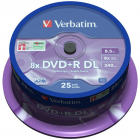 Verbatim DVD R DOUBLE LAYER 8X 8 5GB MATT SILVER SURFACE