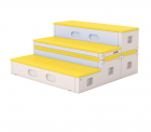 Bancuta modulara pentru gradinita Step Stool Yellow