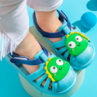 Papuci bleu tip sandaluta din cauciuc pentru copii Dino