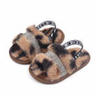 Sandalute leopard pentru fetite Pufosila